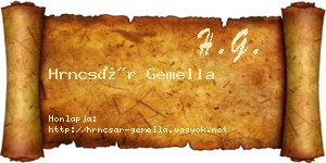 Hrncsár Gemella névjegykártya